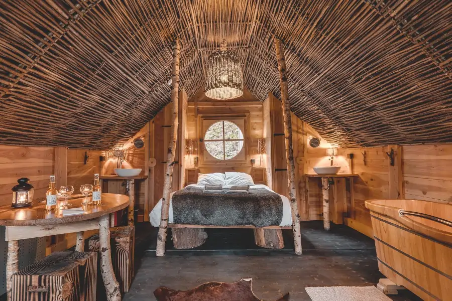autre vue cabane intérieur